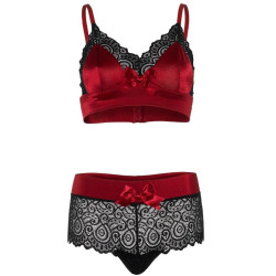 Leg Avenue - Ensemble 2 Pièces Noir Et Rouge L/Xl